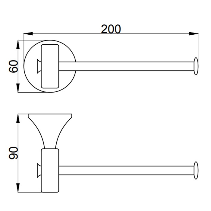 OA500801560 Держатель туалетной бумаги , черный Webert Opera - Вид №1