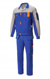 65236 Костюм "Профессионал-1" василек-светло-серый  Летняя спецодежда  размер 60-62/182-188