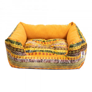 ПР0057006 Лежак для животных Ethnics 60х50х18см оранжевый Foxie