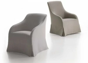 Maxalto Кресло с обивкой из ткани с подлокотниками Agathos