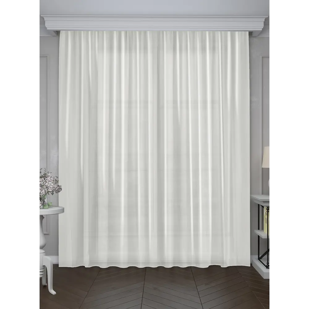 Тюль 1 п/м 290 см микровуаль однотон цвет экрю ТОРГОВЫЙ ДОМ ТЕКСТИЛЬ STLM-2023985 - Вид №5