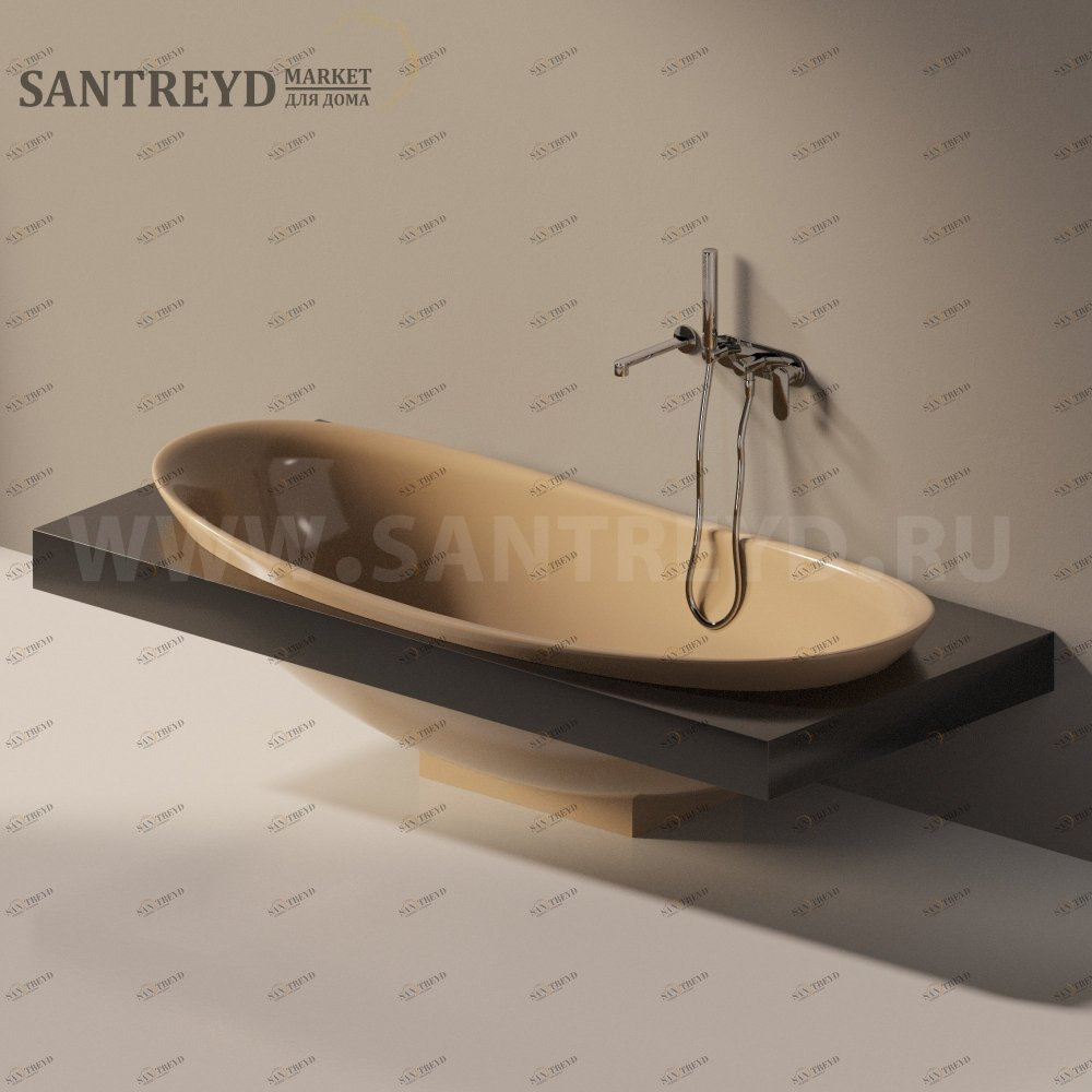 Ванна встроенная IO e SI коричневая Ceramica Flaminia IO847503