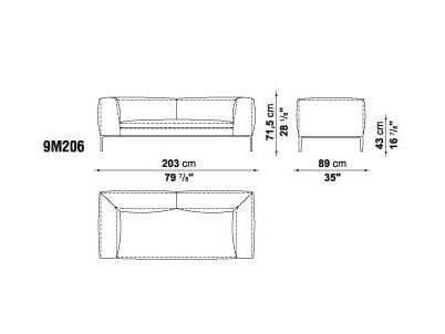 Кожаный диван B&B Italia Michel ARCH-00148502 - Вид №2