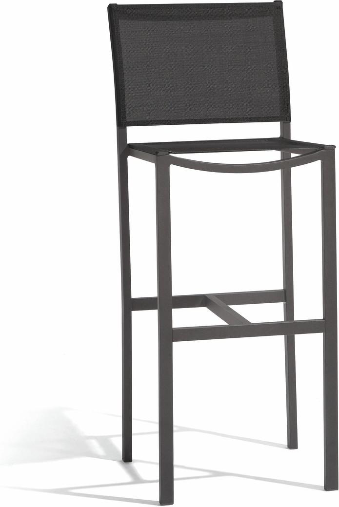 Барный стул 80 лава текстиль черный Manutti Latona MNST911