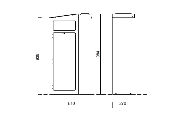 Стальная корзина для мусора с пепельницей Studio Città ECO BIN PLUS ARCH-00094908 - Вид №2