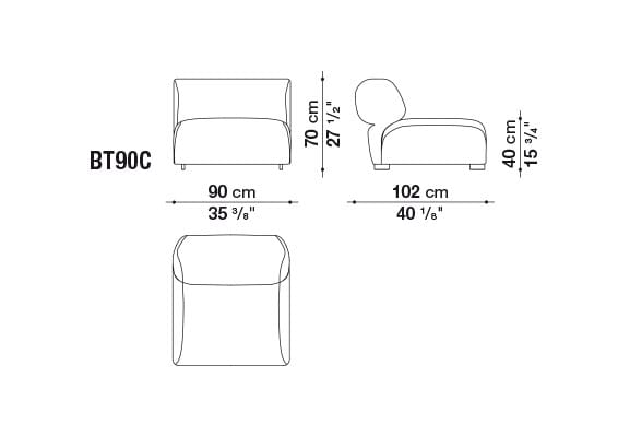 Секционный угловой диван из ткани B&B Italia Outdoor Butterfly ARCH-00072051 - Вид №13