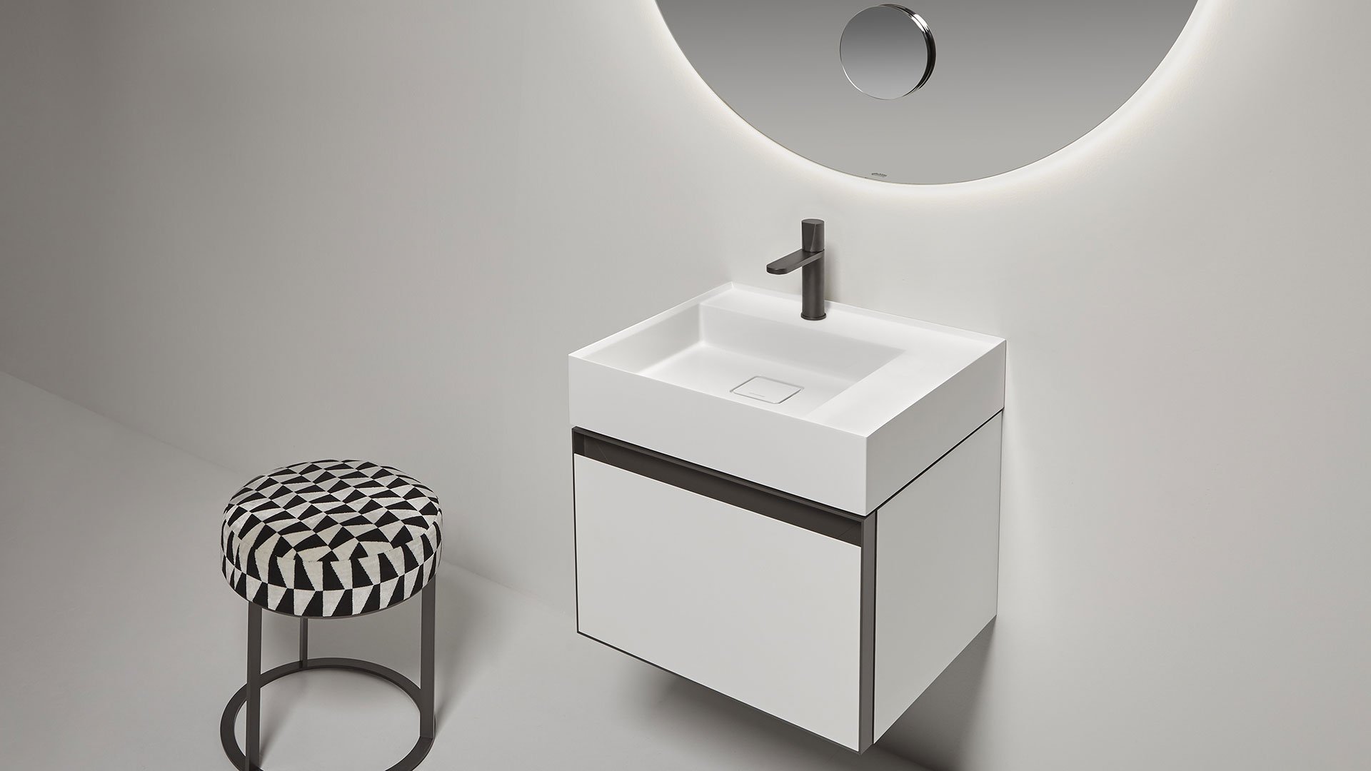 Graffiomood Подвесная раковина настенная прямоугольная Antoniolupi  белая  - Вид №10