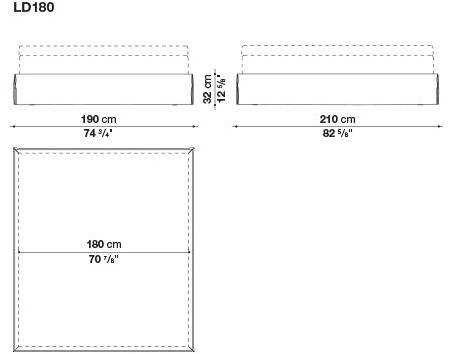 Maxalto Двуспальная кровать из ткани с высоким изголовьем sun-id-1504384 - Вид №7