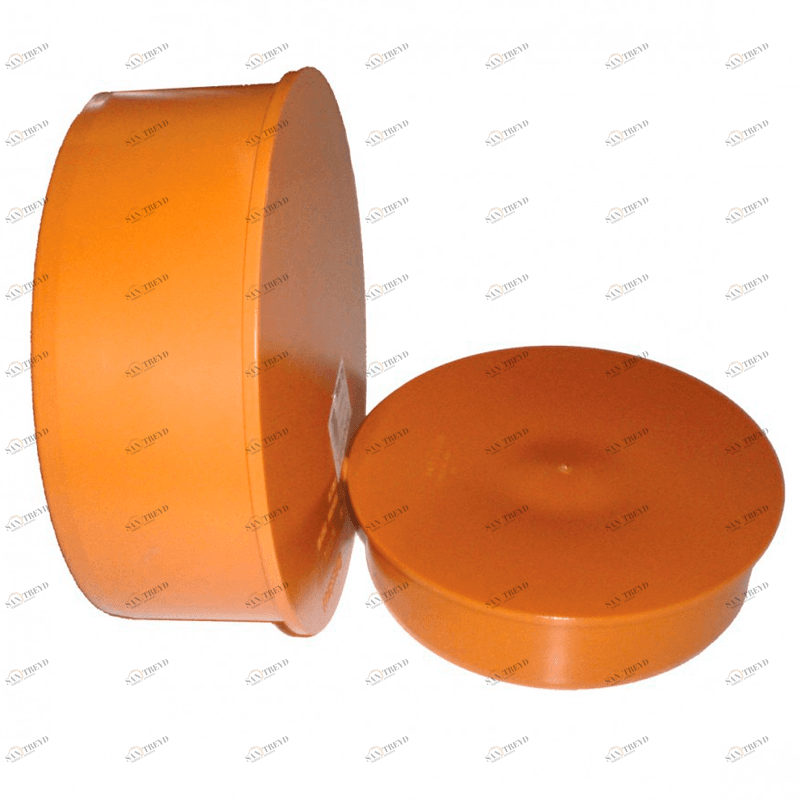 Заглушка для наружной канализации Д 160 рыжая Политек 6379