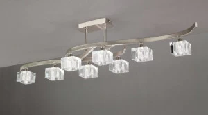 Потолочная люстра Mantra Cuadrax 1111 MANTRA ДИЗАЙНЕРСКИЕ, CUADRAX CHROM MATTE 058846 Белый;серебро