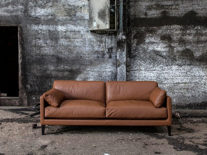 Duvivier Canapés 3-х местный кожаный диван со съемным чехлом Centquatre Centxf21, centxf22, - Вид №2