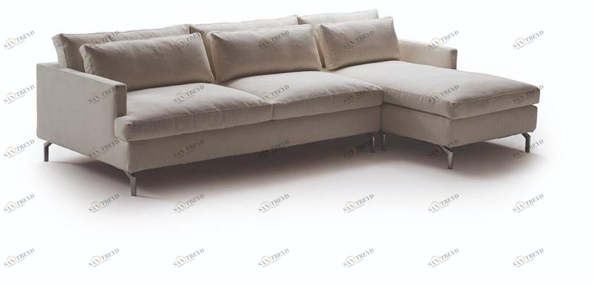 Milano Bedding 3-местный тканевый диван-кровать с шезлонгом sun-id-1465683