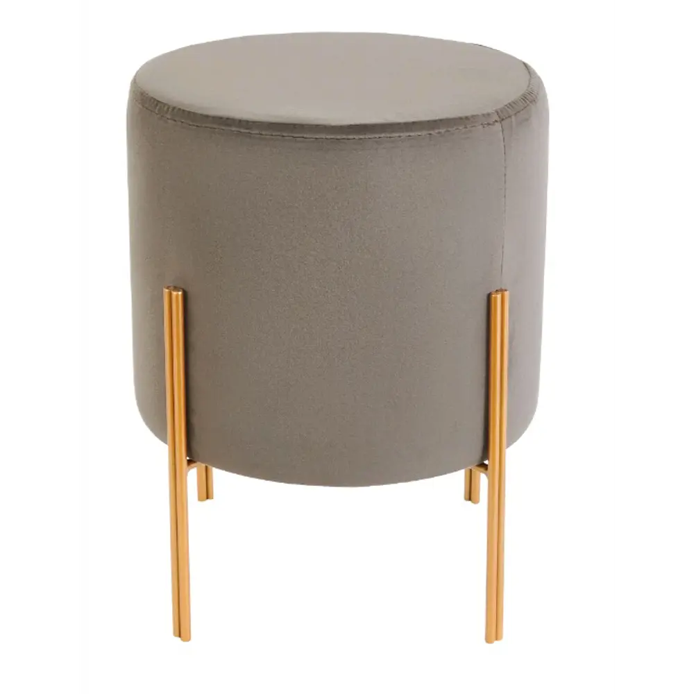 Santreyd Пуф бархатный серо-бежевый для гостиной и спальни 85667428 STLM-0065089