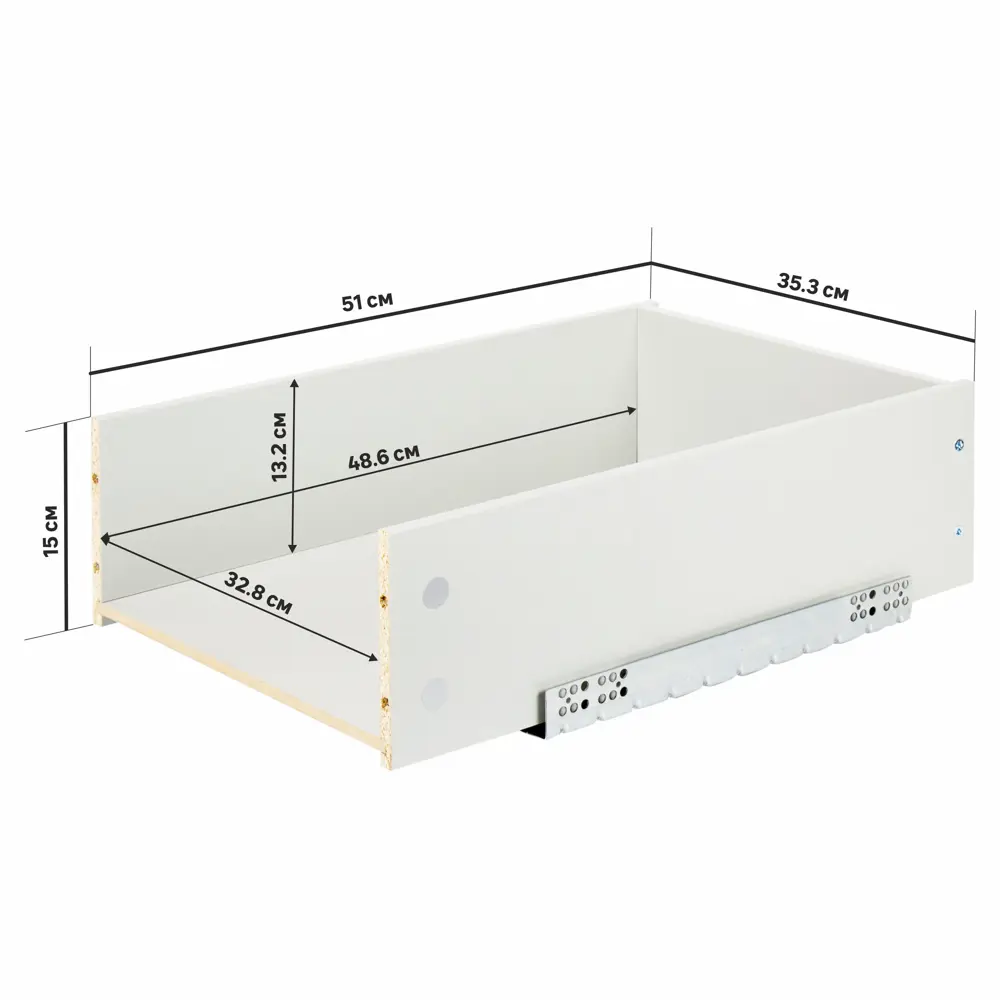 Ящик Delinia высокий 35.3х15х51 см, ЛДСП STLM-2064264 - Вид №1