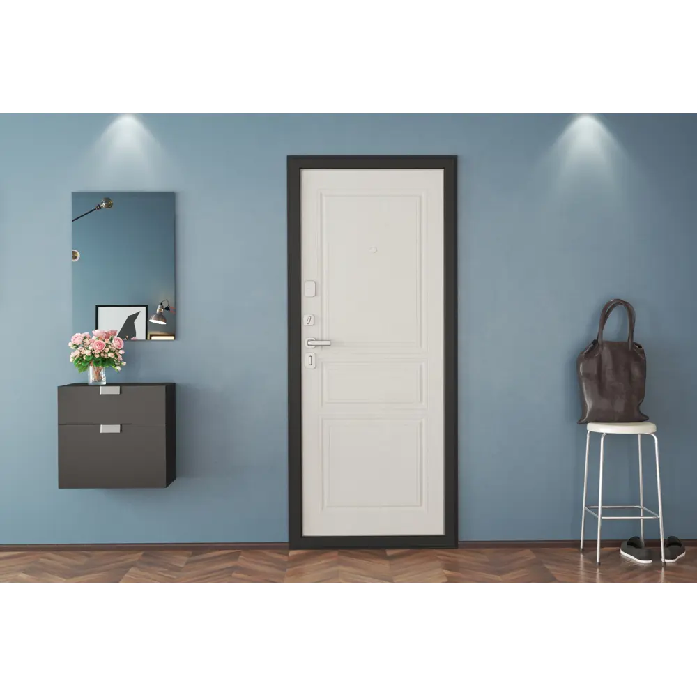 Дверь входная металлическая Премиум Плюс 99x205 см левая дуб белый DOORHAN STLM-2198716 - Вид №5