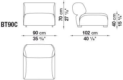 B&B Italia Outdoor Модульный угловой диван из ткани Butterfly sun-id-1421119 - Вид №13