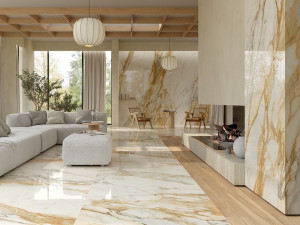 Пол / керамогранит с мраморным эффектом