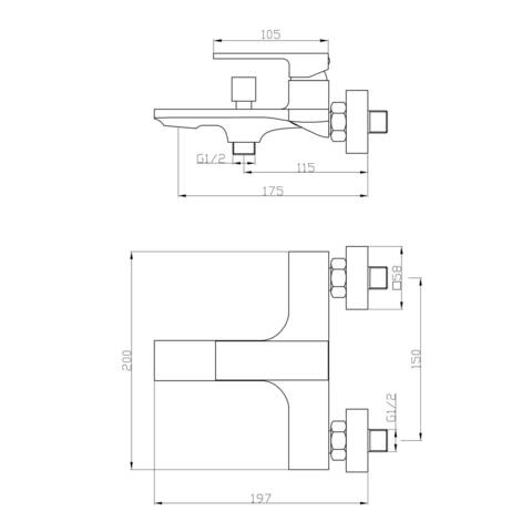 Orange M04-944b Душевая система в комплекте Черный sun-id-1517002 - Вид №6