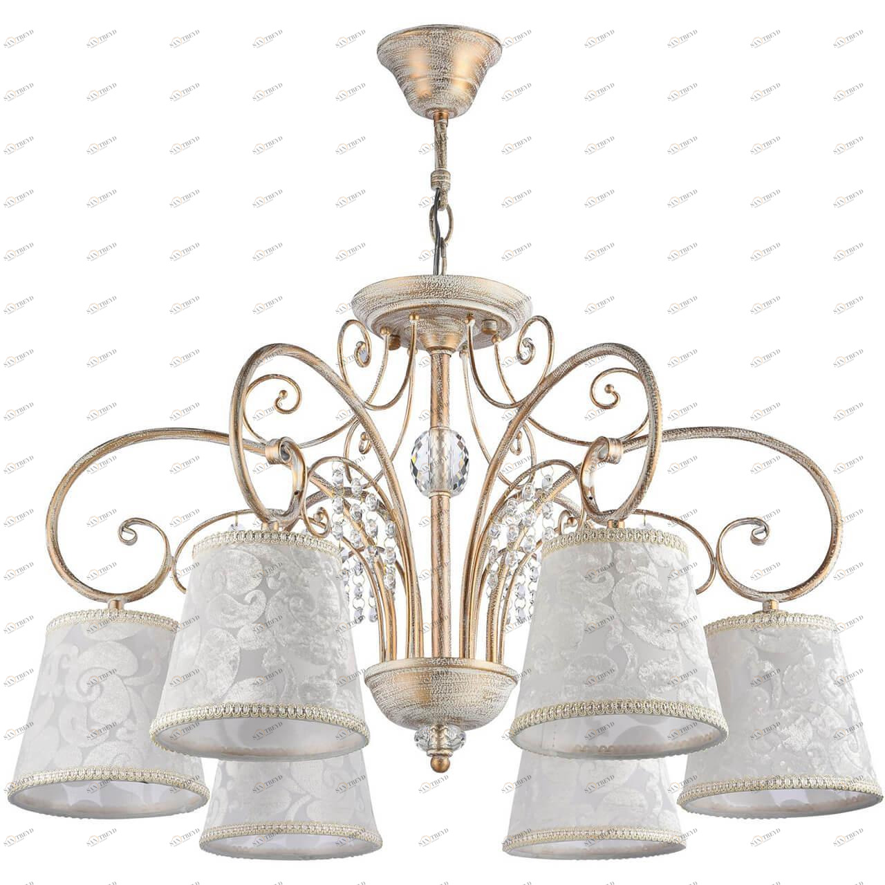 Подвесная люстра Freya Lorette FR2406-PL-06-WG FREYA ДИЗАЙНЕРСКИЕ, LORETTE 186130 Белый 