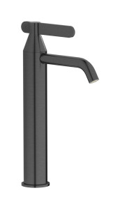 Высокий смеситель для раковины на 1 отверстие в комплекте с донным клапаном WE ARE IB ol397cs Brushed Black Chrome Soho