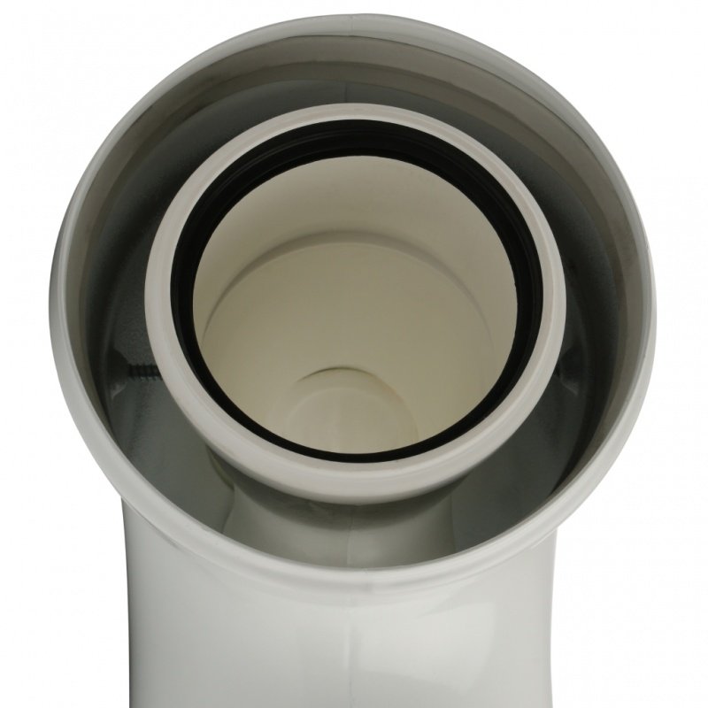 Угол дымохода STOUT D60/100  87 градусов с ревизией для конденсационных котлов SCA8610010090 - Вид №1