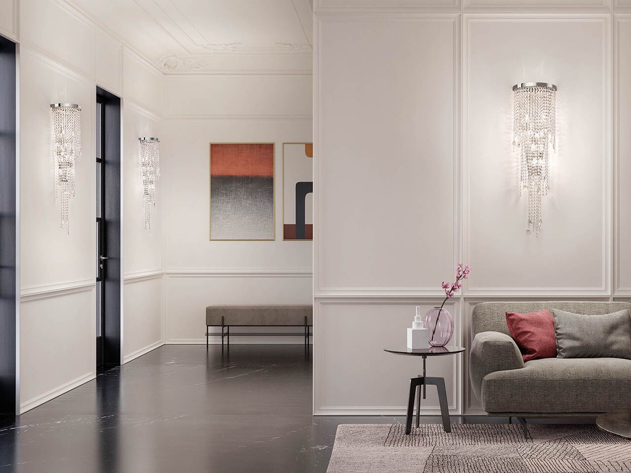 Настенный светильник с кристаллами Masiero Cristalle ARCH-00086303