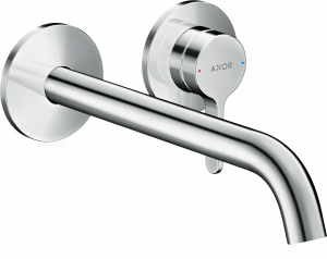 48120000 Смеситель для раковины, однорычажный, скрытого монтажа, настенный, с рычажной ручкой и изливом 220 мм AXOR ONE