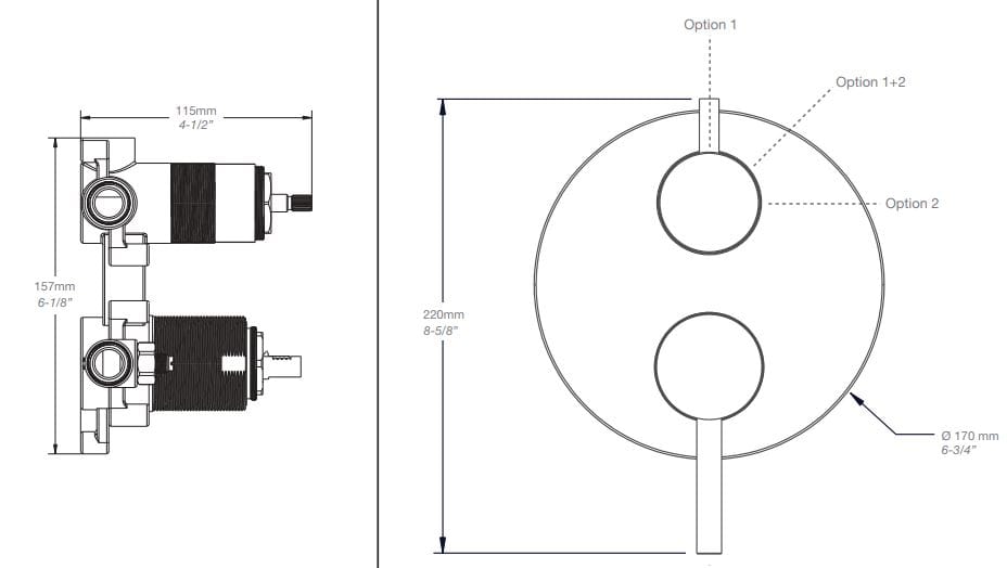 Термостатический набор для душа с душем BARIL PRO-2805-66 ARCH-00148965 - Вид №2