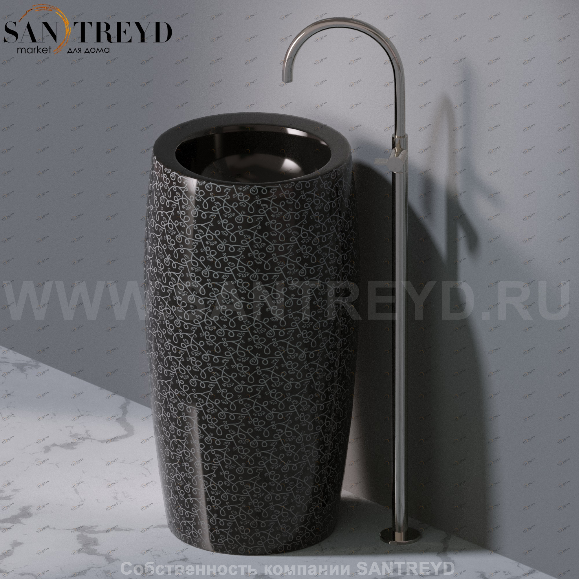 L100T0R0VT.401 Напольная раковина стоящая круглая A. e T. Italia SPOT AeT ITALIA TOTEM