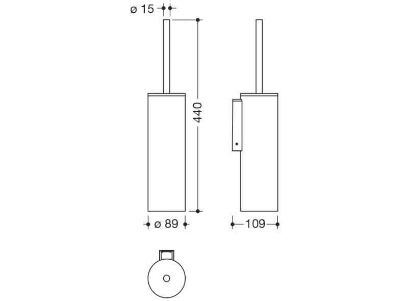 900.20.001XA Набор туалетных щеток с крышкой HEWI System 900 - Вид №1