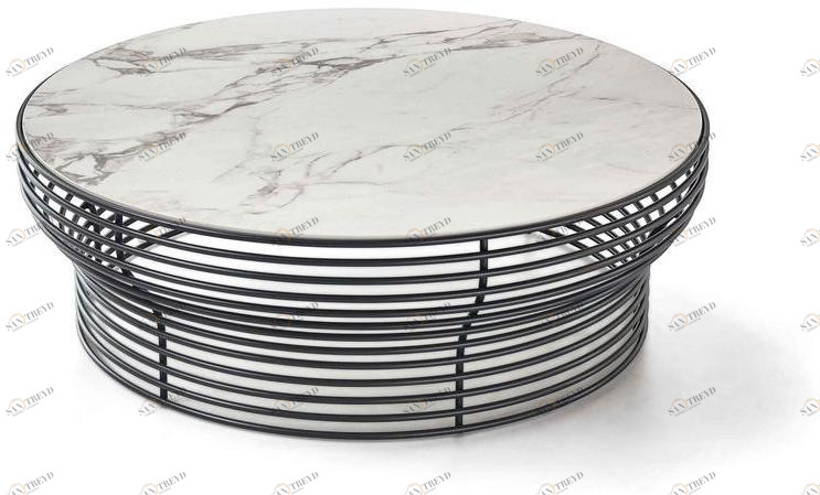 Bonaldo Круглый журнальный столик из стали и стекла sun-id-1362468