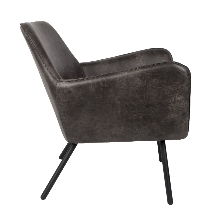 Лаунж кресло Bon темно-серое White Label Living 3100041 - Вид №5