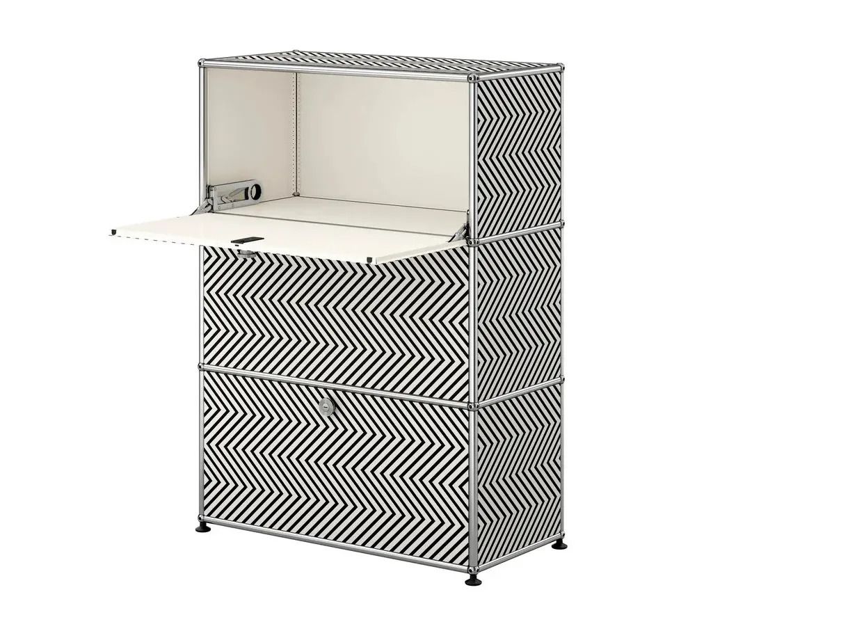 Секционный шкаф из металла с откидными дверцами USM ZIGZAG ARCH-00088429 - Вид №4