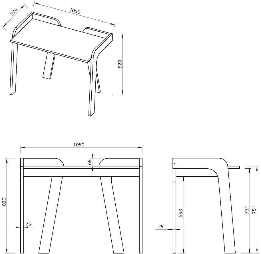 TemaHome Деревянный стол для ПК  9003.054266/73  - Вид №7