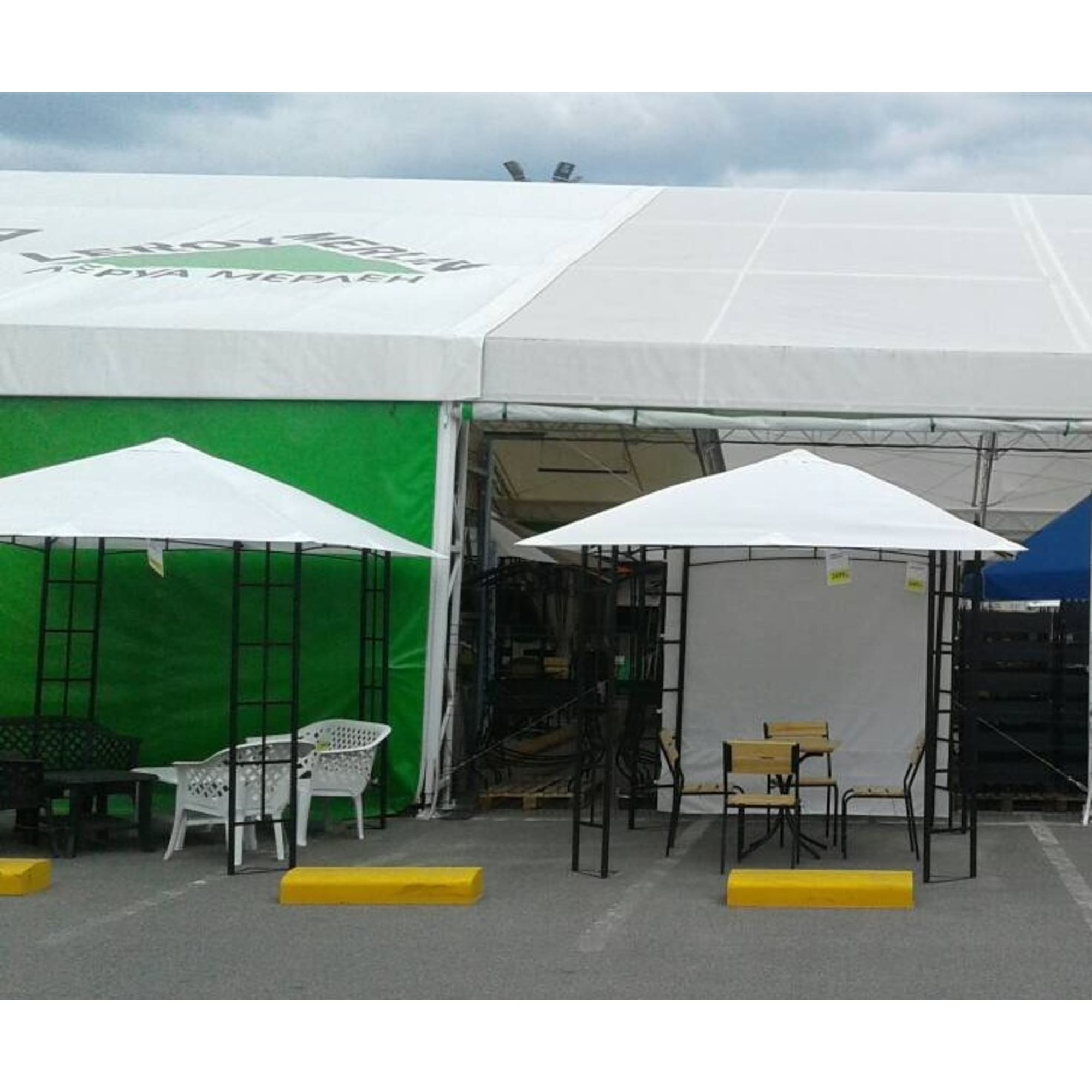 82697252 Шатер садовый Жасмин 3х3х2.65 м сталь белый (без штор) Santreyd  - Вид №2