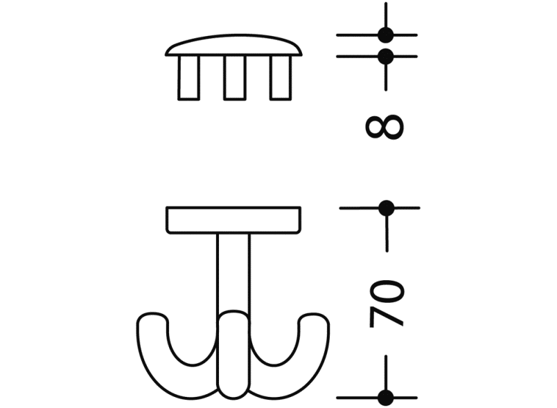 477.90B052 тройной крючок HEWI Edition matt | Polyamid  - Вид №2