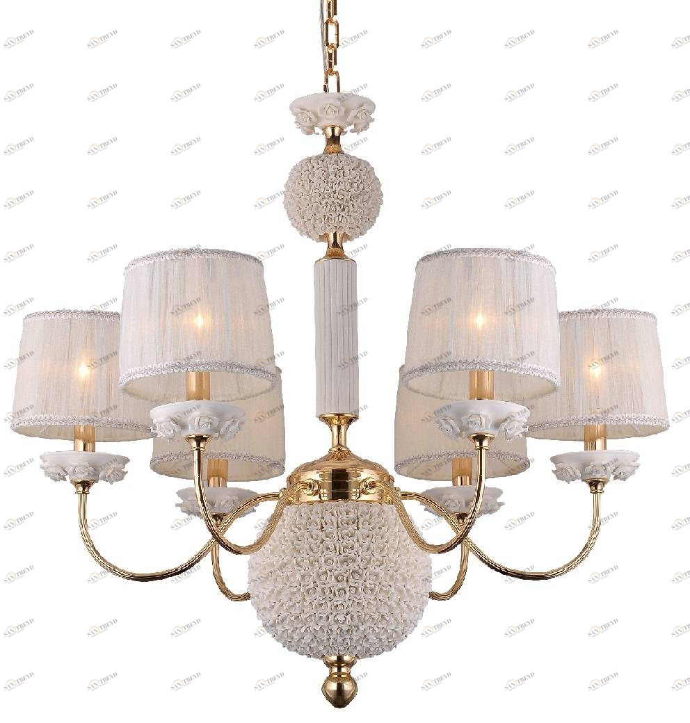 Подвесная люстра Crystal Lux Adagio SP6 CRYSTAL LUX ДИЗАЙНЕРСКИЕ, ADAGIO 056866 Белый 