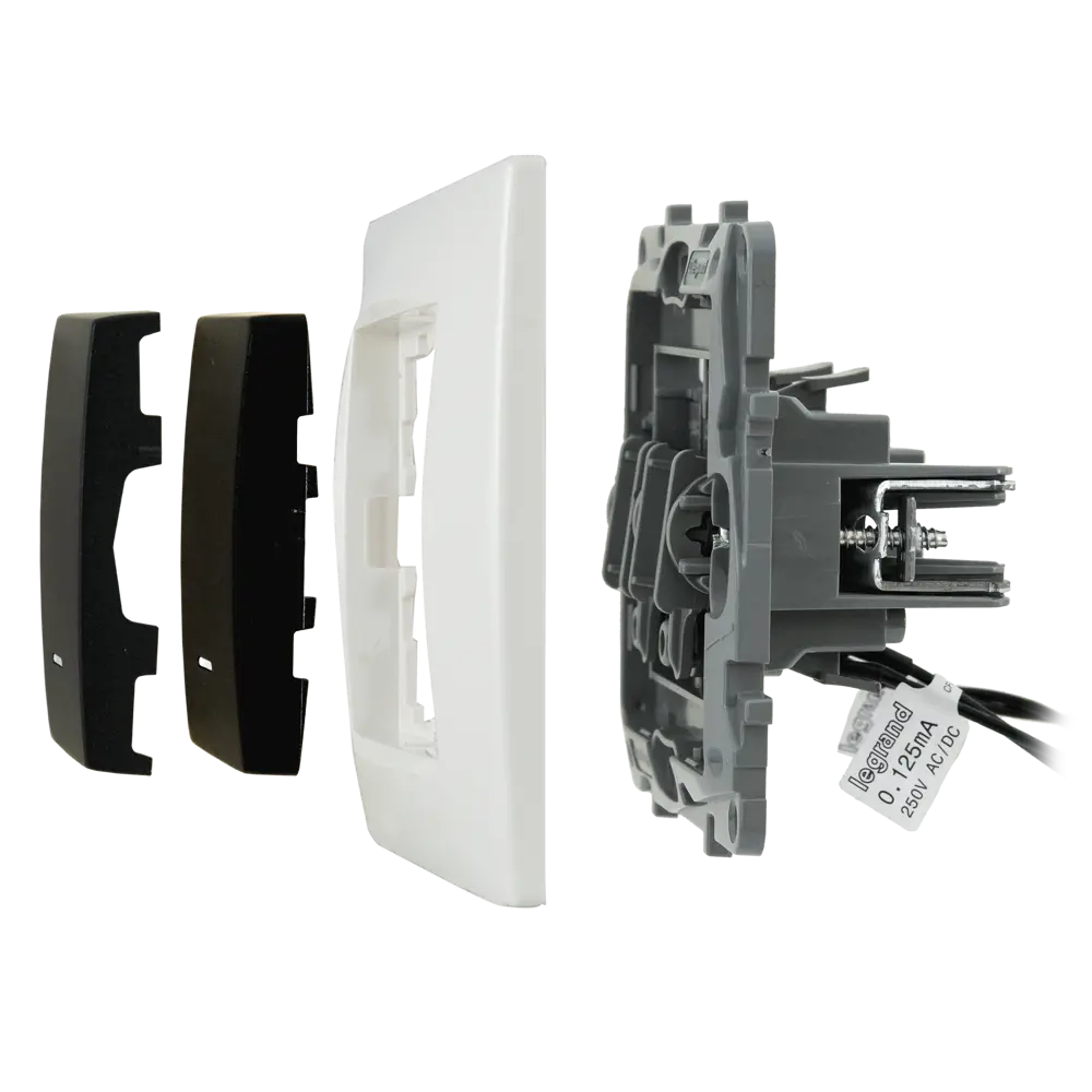 Legrand Etika — выключатель двухклавишный с подсветкой, антрацит 82496729 STLM-0028734 - Вид №6