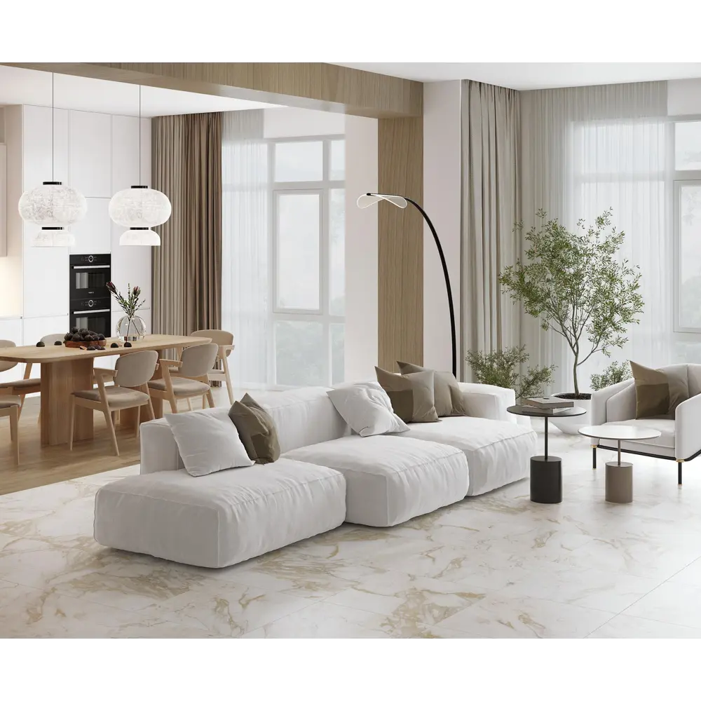 Santreyd Керамогранит Calacatta Oro 60×60 см в бежевых тонах 83715782 STLM-0043683 - Вид №4