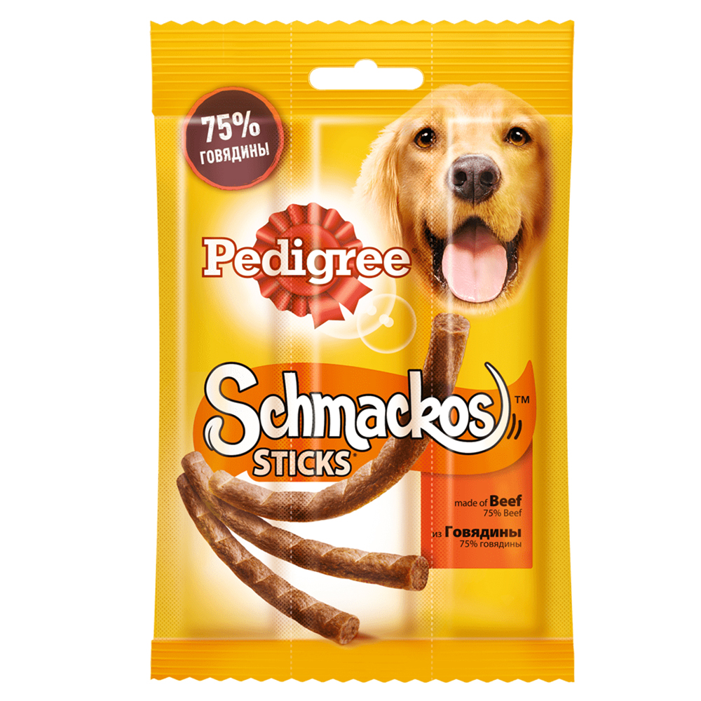 ПР0054658 Лакомство для собак Schmackos мясные палочки из говядины 33г PEDIGREE 