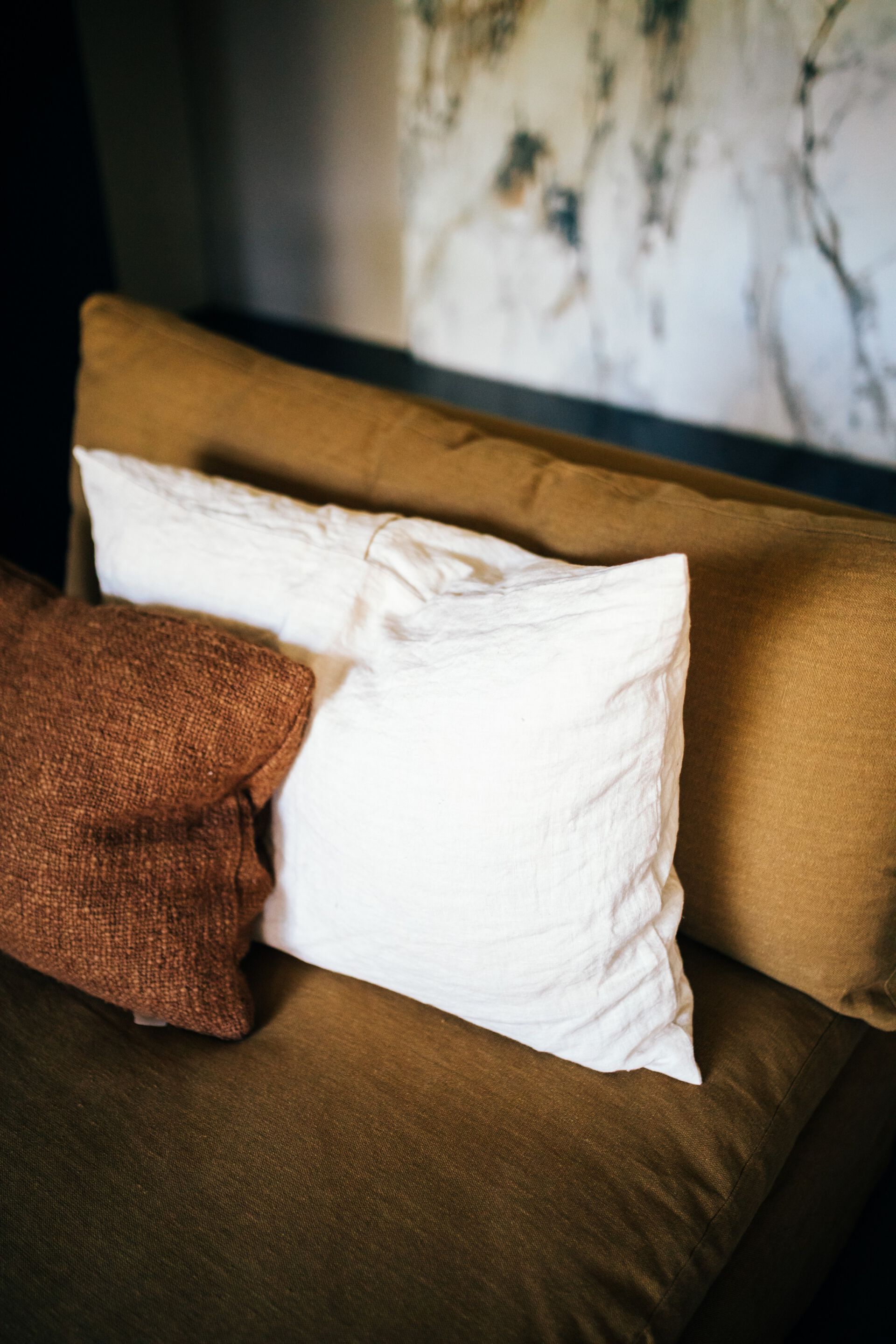 Прямоугольная однотонная льняная подушка POMAX BASICS ARCH-00153227 - Вид №20