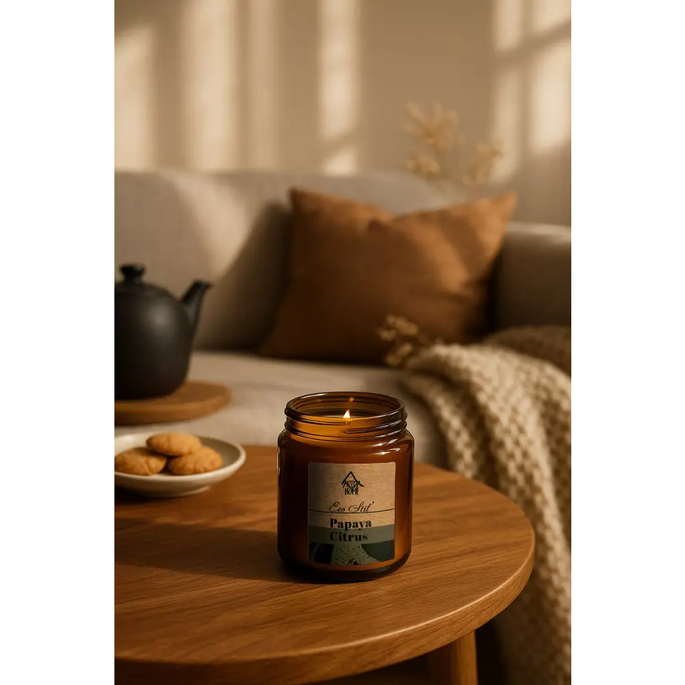 Свеча в стакане ароматизированная Eco Stil Папайя и цитрус ARIDA HOME STLM-2013391 - Вид №4