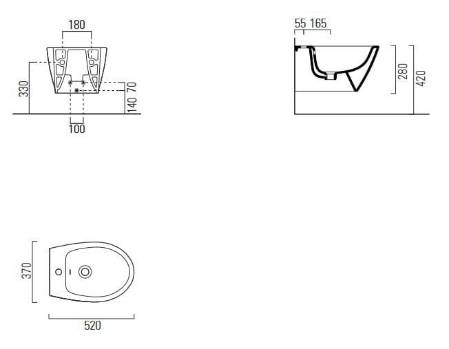 Керамическое подвесное биде GSI ceramica мода ARCH-00098354 - Вид №10