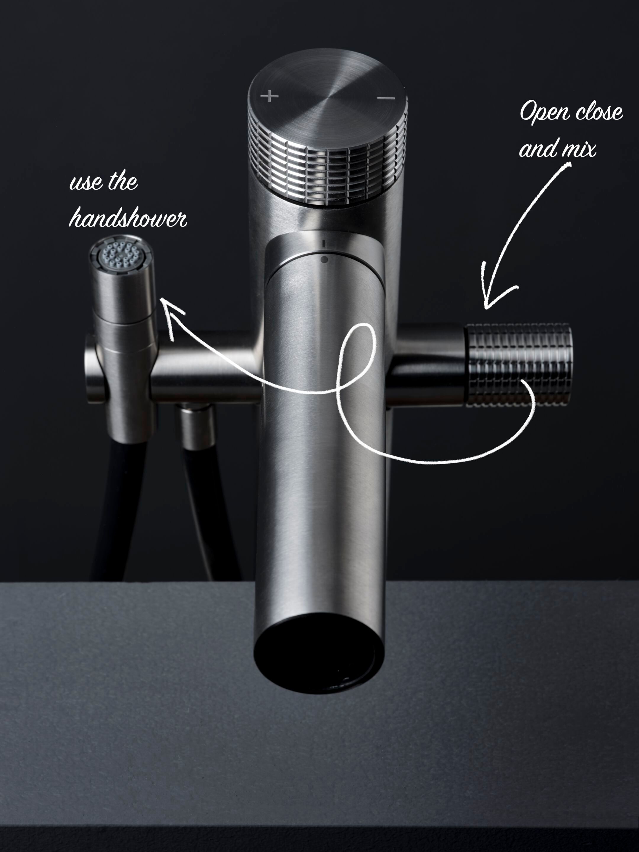 Смеситель для ванны из нержавеющей стали с ручным душем BEAMTECH App ARCH-00150677 - Вид №6