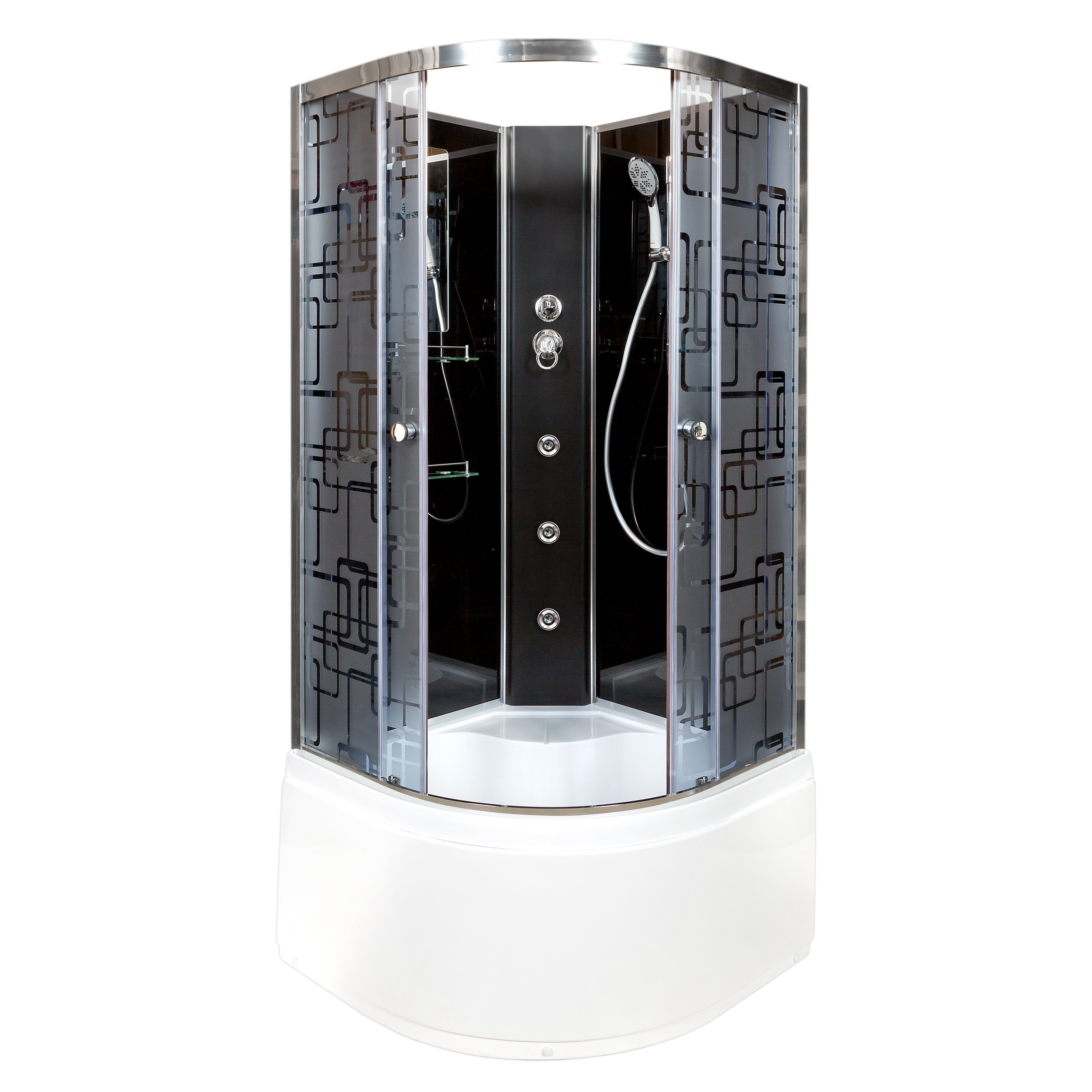 ЕМ1511 R с гидромассажем (гм.) Душевая кабина DETO Серия EM BМ4590 N с гидромассажем BLACK - Вид №14