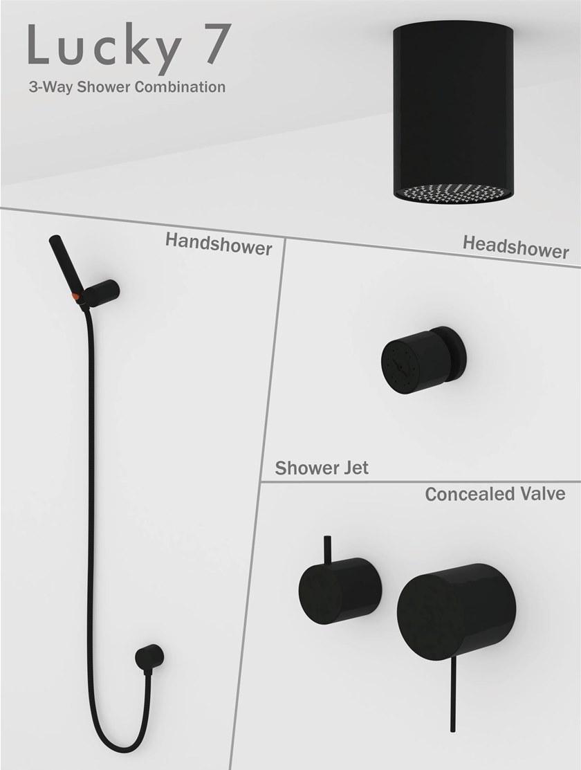 JUSTIME Встроенный душевой набор с лейкой Lucky 7 6777-xg - Вид №2