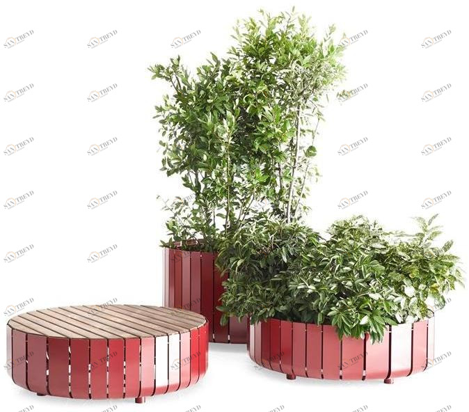 VESTRE Круглые стальные кашпо для общественных мест Stripes sun-id-1464310