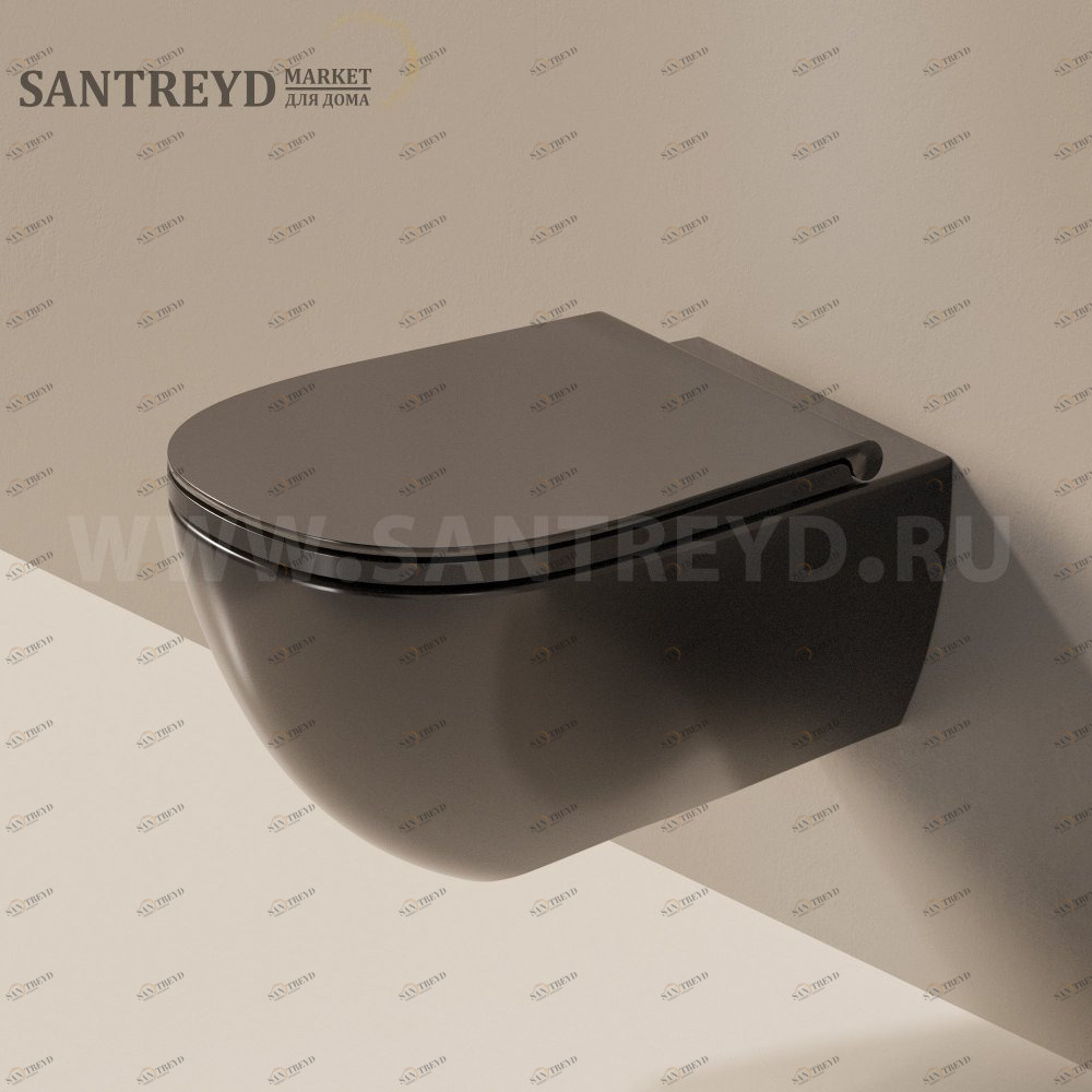 SI118G9017 Подвесной унитаз настенный Черный Ceramica Flaminia IO e SI Италия