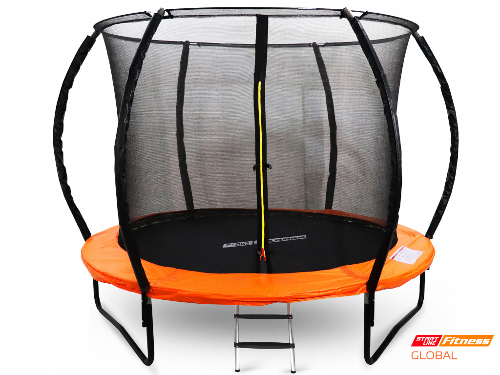 Батут start line fitness global slf 10 футов с внутренней сеткой и лестницей Start Line Fitness sun-id-2069122