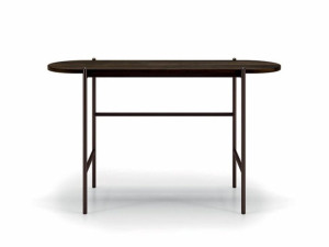 Деревянная овальная консоль